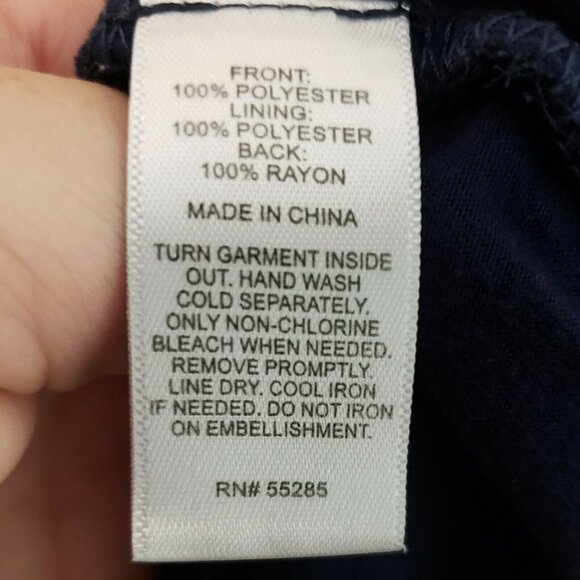 Express Navy Layered Tank With Beading Small - Picture 6 of 6